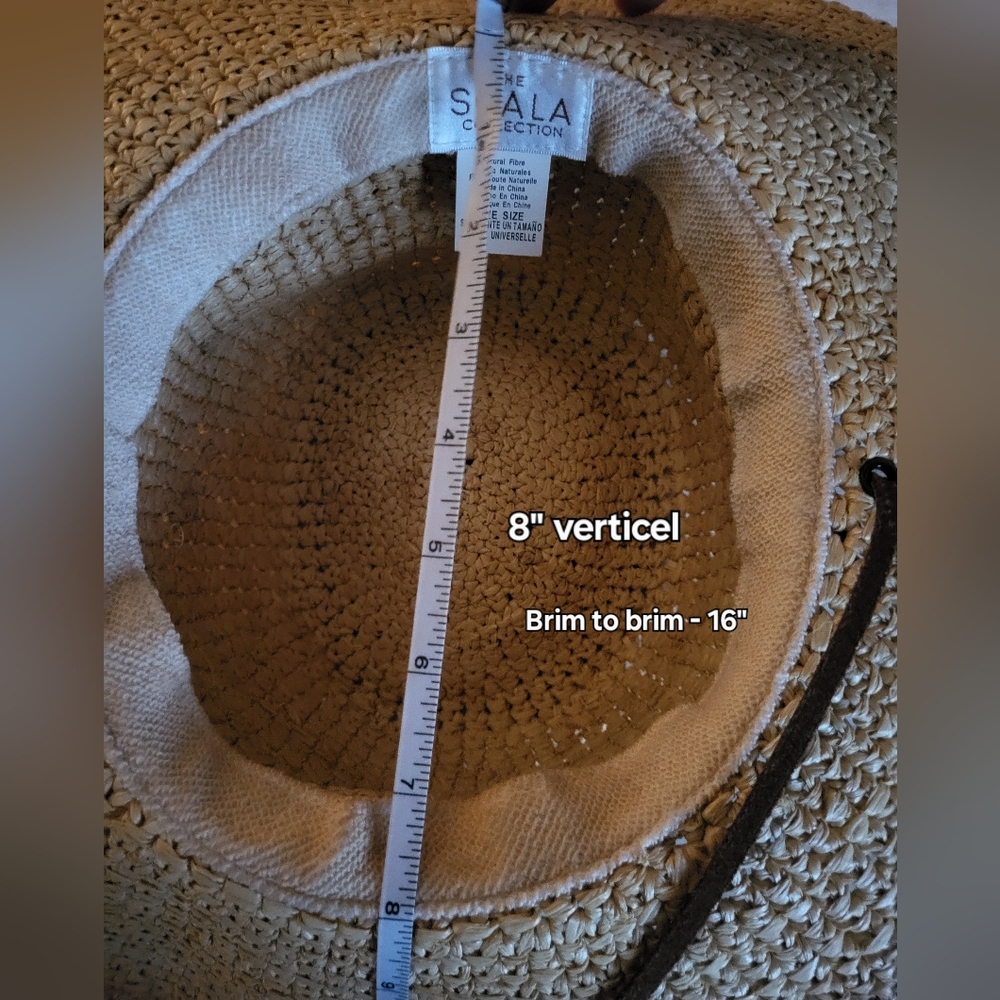 Scala Big Brim Natural Rafia Hat - Picture 8 of 11